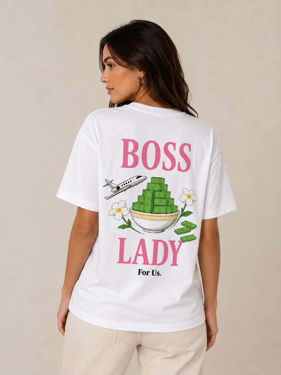 Women - BOSS LADY WHITE T-Shirt