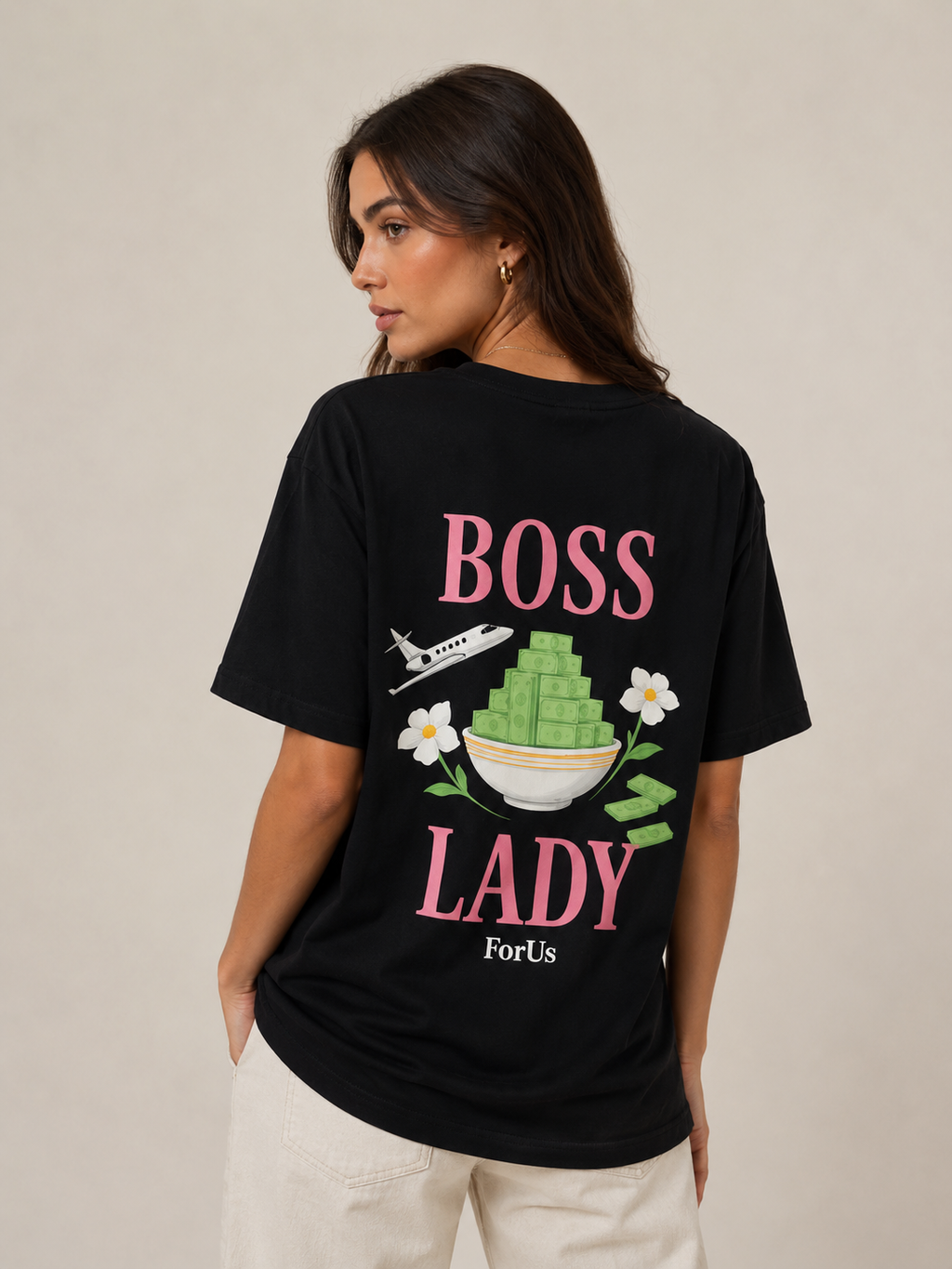 Women - BOSS LADY BLACK T-Shirt
