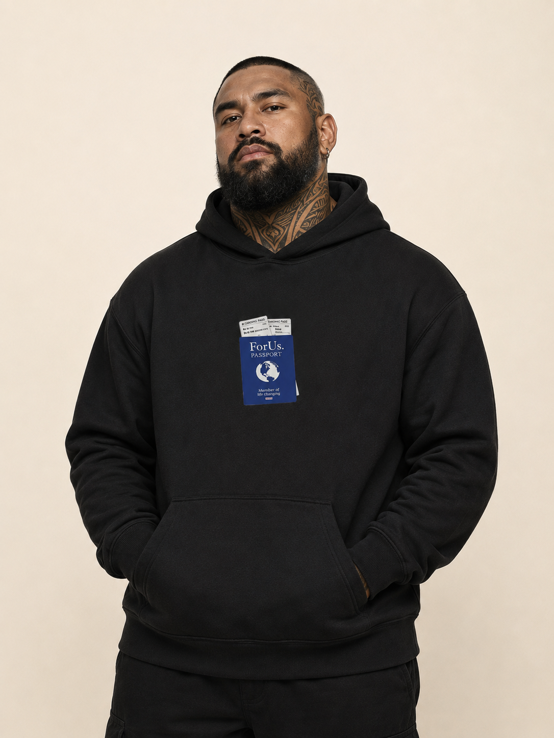 Men - FLY TO SUCCESS Black Hoodie