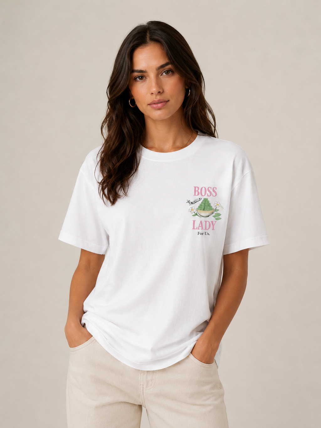 Women - BOSS LADY WHITE T-Shirt
