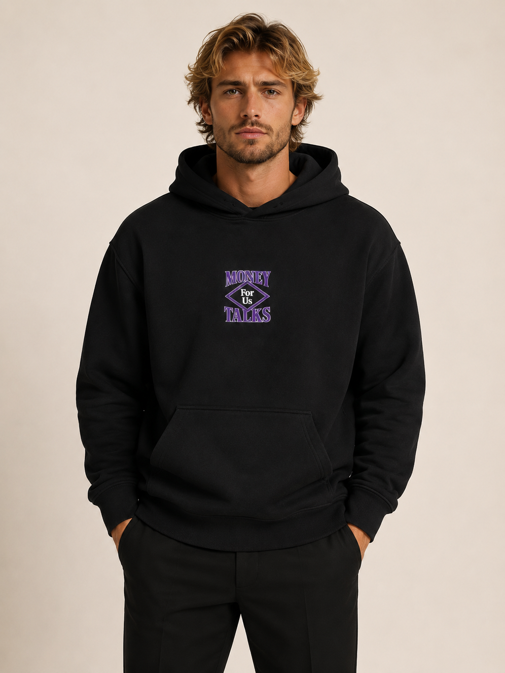 Unisexe - Hoodie MONEY TALKS Purple
