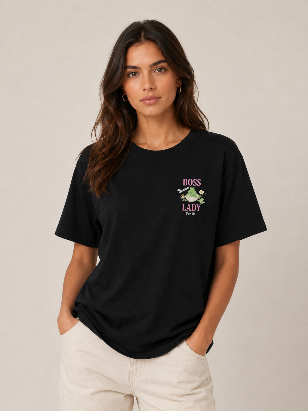 Women - BOSS LADY BLACK T-Shirt