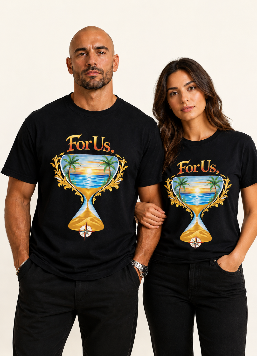 Unisexe - FORUS. TIME Black T-Shirt