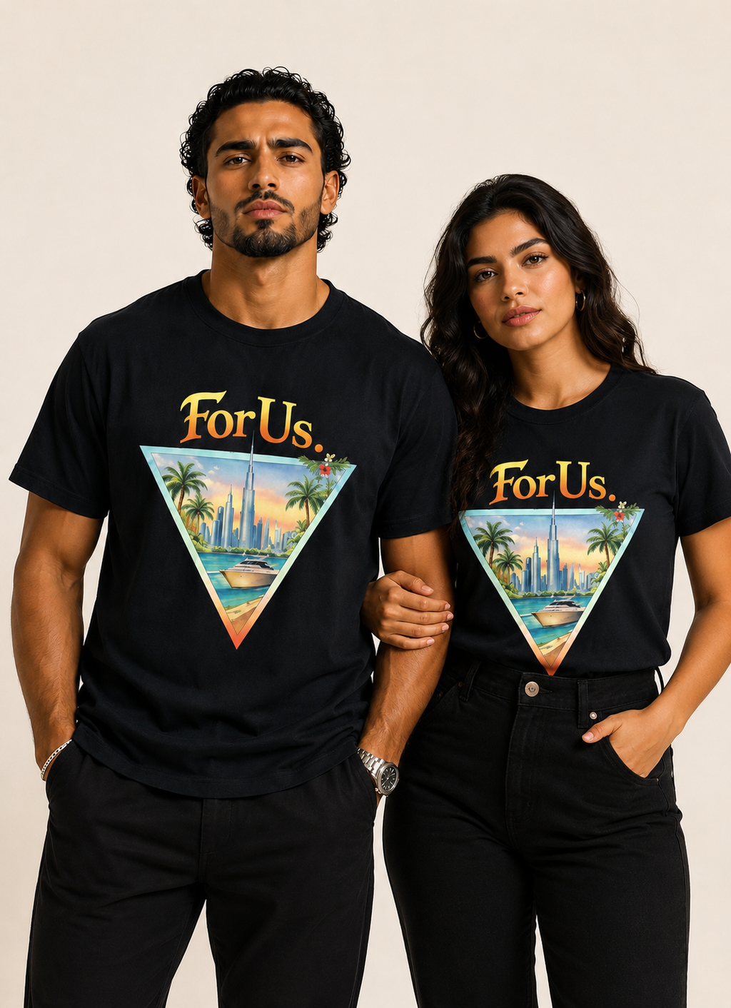 Unisexe - FORUS. DUBAÏ Black T-Shirt