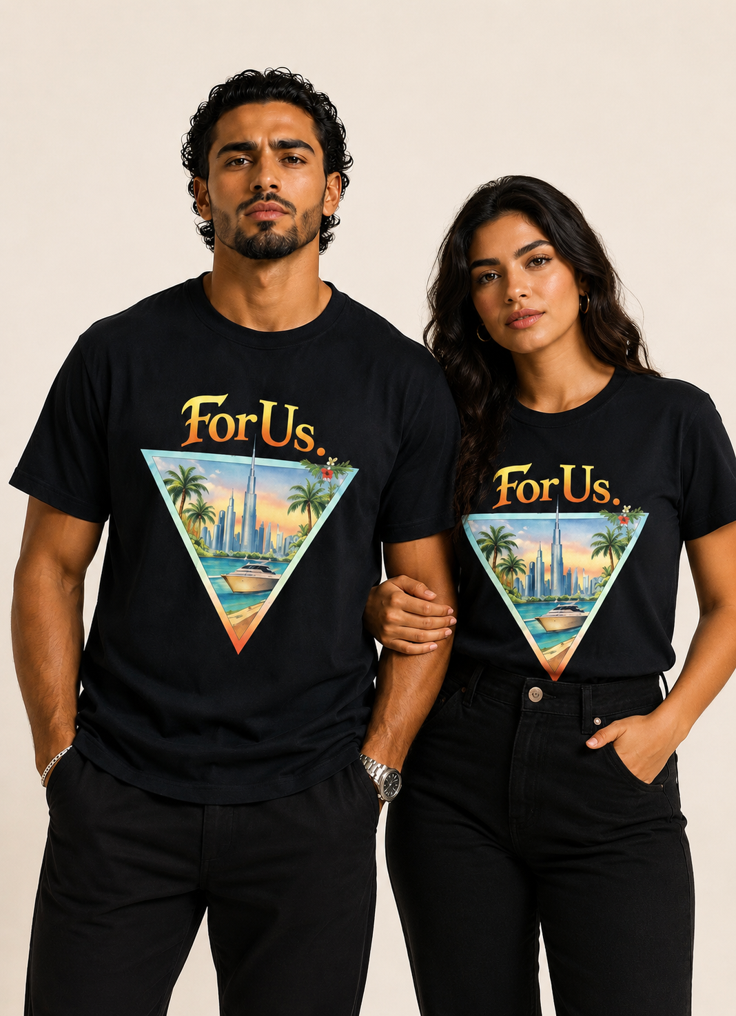 Unisexe - FORUS. DUBAÏ Black T-Shirt