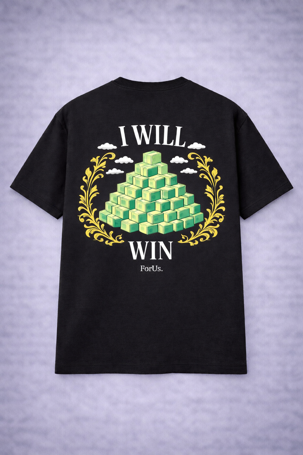 Unisexe - I WILL WIN Black T-Shirt